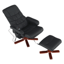 Masszázsfotel, fekete, AUREL 2