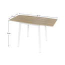 Étkezőszék, MDF fóliázott/fém, tölgy sonoma/fehér, 60-120x60 cm, MAURO