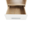 Sarok számítógépasztal, sonoma tölgyfa/fehér, MAURUS NEW MA11