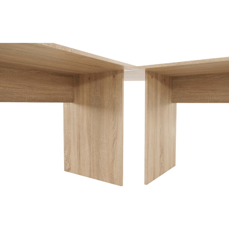 Sarok számítógépasztal, sonoma tölgyfa/fehér, MAURUS NEW MA11