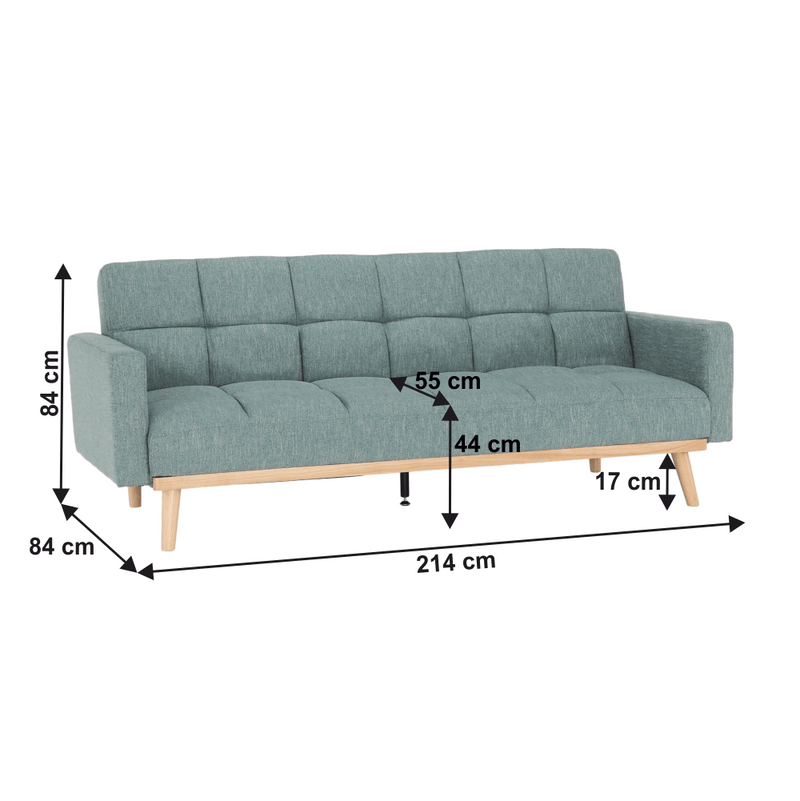 Kanapé ágyfunkcióval, mentol, MAVERA