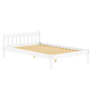 Ágy ráccsal, fehér, fenyőfa, 140x200, MAVIL