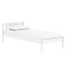 Ágy ráccsal, fehér, fenyőfa, 90x200, MAVIL