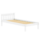 Ágy ráccsal, fehér, fenyőfa, 90x200, MAVIL