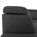 Ülőgarnitúra, sötétszürke, szövet Stark, balos, MAVIS