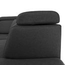 Ülőgarnitúra, sötétszürke, szövet Stark, jobbos, MAVIS