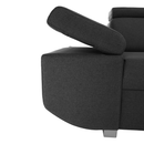 Ülőgarnitúra, sötétszürke, szövet Stark, jobbos, MAVIS