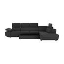 Ülőgarnitúra, sötétszürke, szövet Stark, jobbos, MAVIS