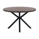 Étkezőasztal, sötét tölgy/fekete, átmérő 120 cm, MEDOR