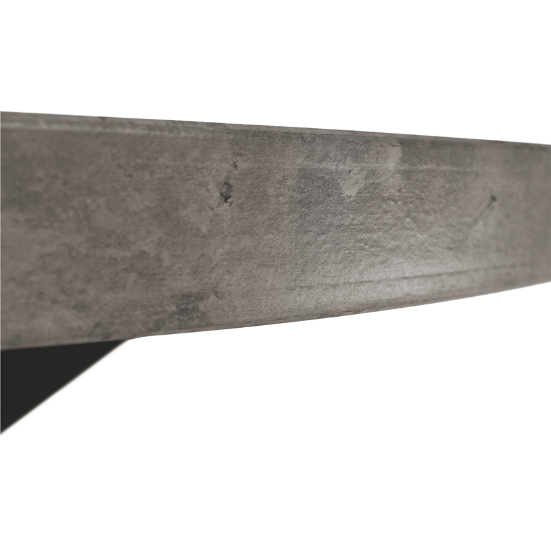 Étkezőasztal, beton/fekete, átmérő 120 cm, MEDOR