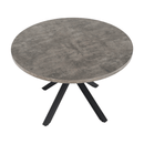 Étkezőasztal, beton/fekete, átmérő 120 cm, MEDOR