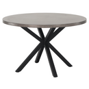 Étkezőasztal, beton/fekete, átmérő 120 cm, MEDOR