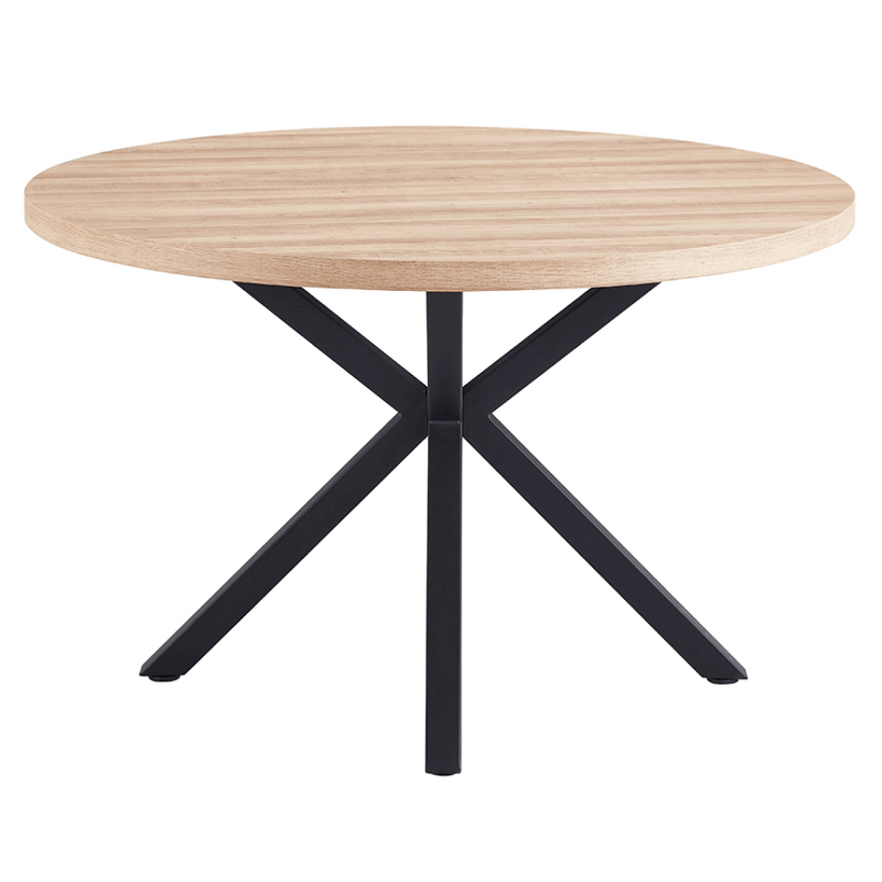 Étkezőasztal, sonoma tölgy/fekete, átmérő 120 cm, MEDOR