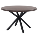 Étkezőasztal, sötét tölgy/fekete, átmérő 120 cm, MEDOR
