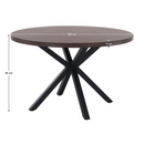 Étkezőasztal, sötét tölgy/fekete, átmérő 120 cm, MEDOR
