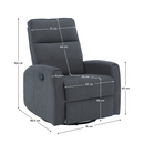 Relax forgószék fotel, szürke, MEKENZI