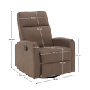 Relax forgószék fotel, szürkésbarna taupe, MEKENZI