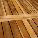 Kerti rattan szett, akácfa, fekete/krémszínű/természetes, MELFORD