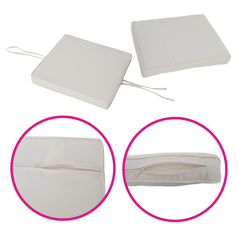 Kerti rattan szett, akácfa, fekete/krémszínű/természetes, MELFORD