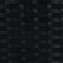 Kerti rattan szett, akácfa, fekete/krémszínű/természetes, MELFORD