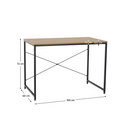 Íróasztal tölgy/fekete, 100x60 cm, MELLORA