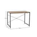 Íróasztal tölgy/fekete, 100x60 cm, MELLORA