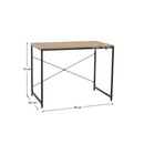 Íróasztal tölgy/fekete, 90x60 cm, MELLORA