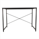 Íróasztal, fehér/fekete, 120x60 cm, MELLORA