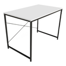 Íróasztal, fehér/fekete, 120x60 cm, MELLORA