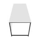 Íróasztal, fehér/fekete, 120x60 cm, MELLORA