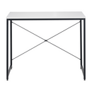 Íróasztal, fehér/fekete, 90x60 cm, MELLORA