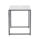 Íróasztal, fehér/fekete, 90x60 cm, MELLORA