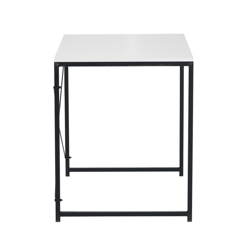 Íróasztal, fehér/fekete, 90x60 cm, MELLORA