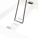 Notebook asztal/táblagép tartó, fehér/természetes bambusz, MELTEN