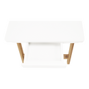 Notebook asztal/táblagép tartó, fehér/természetes bambusz, MELTEN