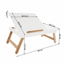 Notebook asztal/táblagép tartó, fehér/természetes bambusz, MELTEN