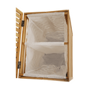 Szennyeskosár, natúr bambusz/fehér, MENORK