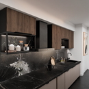 Magas szekrény sütőhöz és mikrohullámú sütőhöz, kasmír/fekete, ARAKA 60 DPM-210 2F