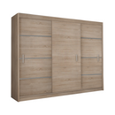 Szekrény tolóajtóval, tölgy sonoma/szürke, MERINA 250