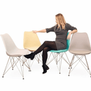 Szék, fehér / króm, METAL 2 NEW