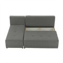 Sarokülőgarnitúra, szürke/fekete, balos, MEXX