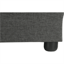 Sarokülőgarnitúra, J allású,  ágyfunkcióval, szövet szürke/ párnák fekete, MEXX