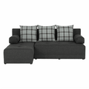 Sarokülőgarnitúra készlet, szürke melír /párnák minta, bal, MEXX NEW