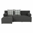 Sarokülőgarnitúra készlet, szürke melír /párnák minta, bal, MEXX NEW