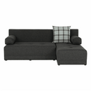 Sarokgarnitúra készlet, szürke melír / mintázott, jobb, MEXX