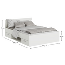 Ágykeret, 140x200, fehér, MICHIGAN NEW