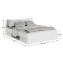 Ágykeret, 160x200, fehér, MICHIGAN NEW