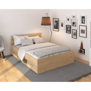 Ágykeret, 140x200, sonoma tölgyfa, MICHIGAN NEW