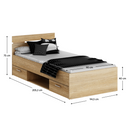 Ágykeret, 90x200, sonoma tölgyfa, MICHIGAN NEW