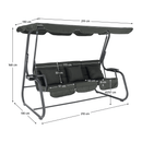 Kerti hinta, sötétszürke, MIJA